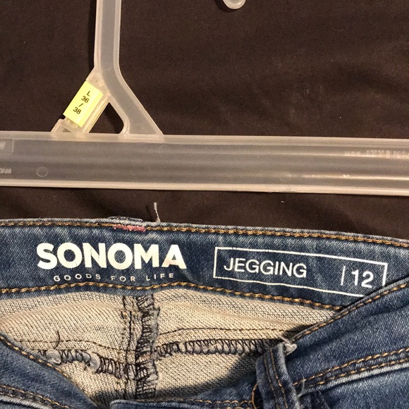 Sonoma Girls Jeggings Jeans Size 12 Blue Stretchy - Picture 4 of 16
